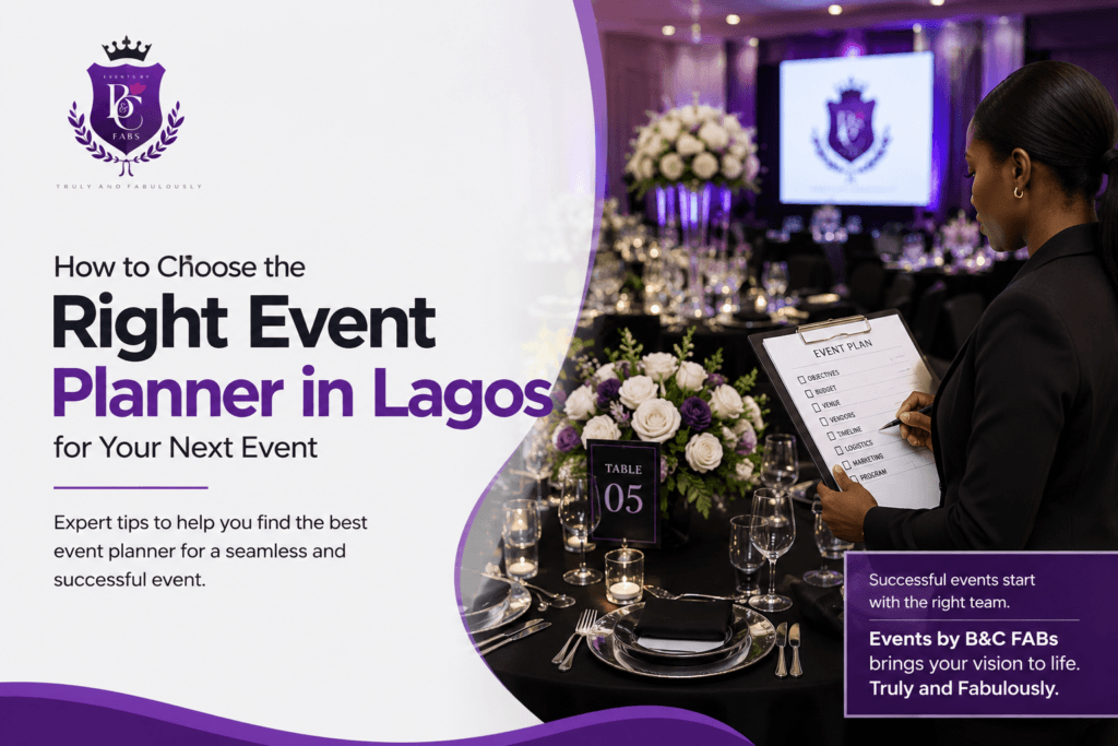 Professional event planner in Lagos organizing corporate and private events in Nigeria