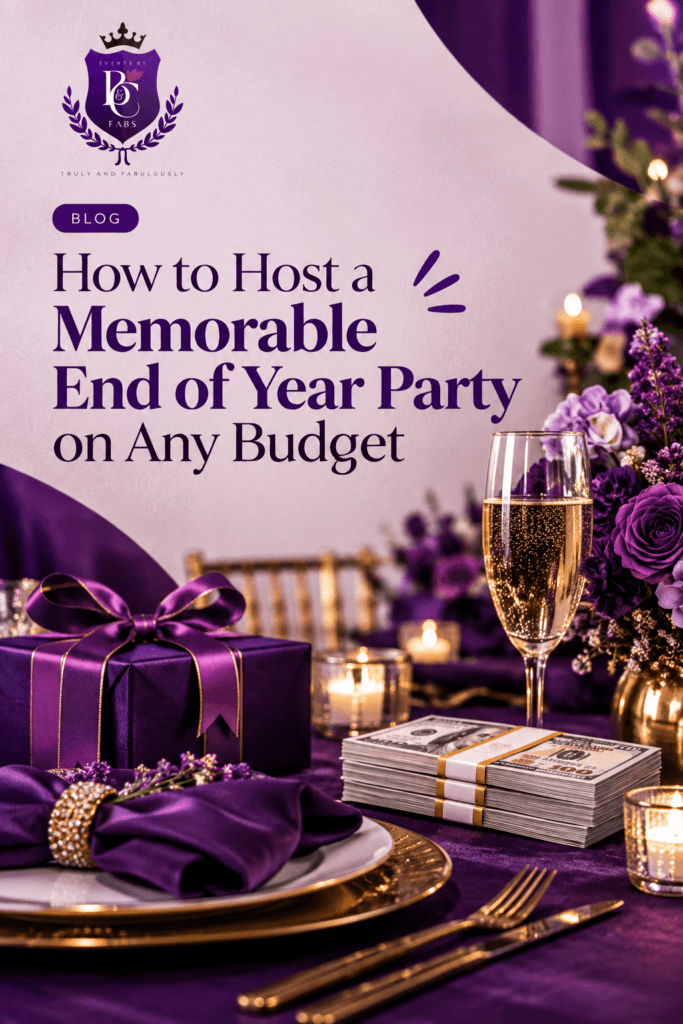 End of year party planning for corporate teams and companies